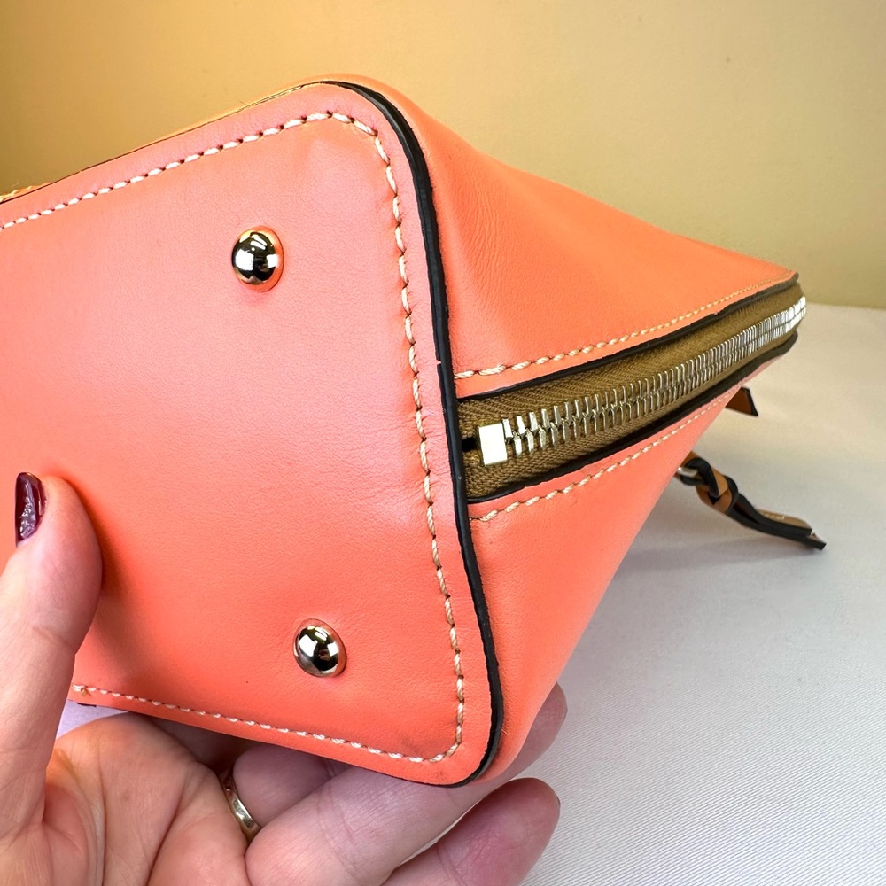 Dooney & Bourke Trixie Coral smooth leather shoulder/crossbody Convertible - Picture 11 of 14